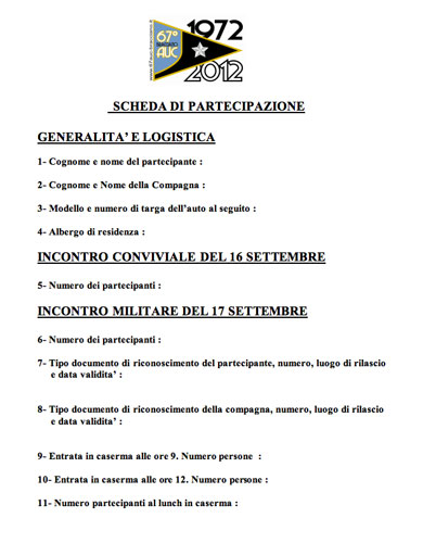 scheda partecipazione